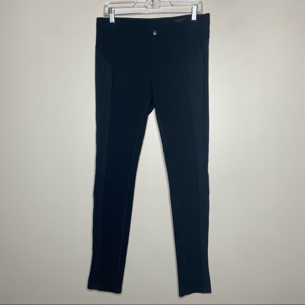 Rag And Bone Mixed Texture Button Black Leggings - image 1